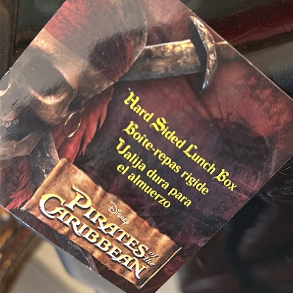 Disney New Rare Pirates of the Caribbean plastic Lunchbox Pale Tote Lunch Box - Picture 6 of 8